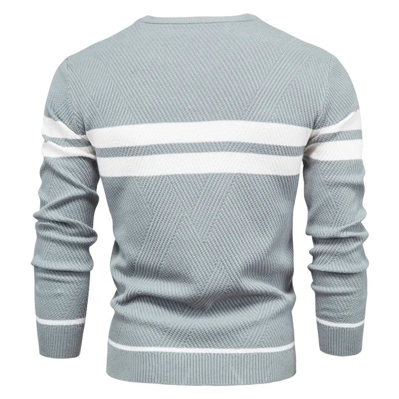 Pull Manches Longues Patchwork Homme - Chaud & Tendance