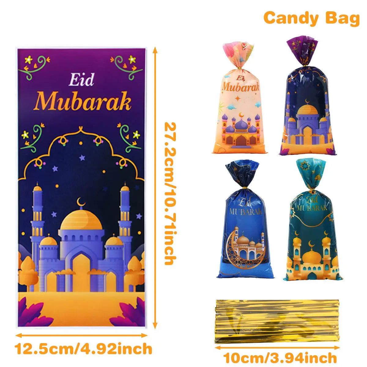 Sacs à biscuits Ramadan - 25/50/100 pcs - Cadeaux EID Mubarak