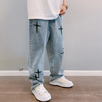 Jean Baggy Imprimé Homme - Style Streetwear 2023