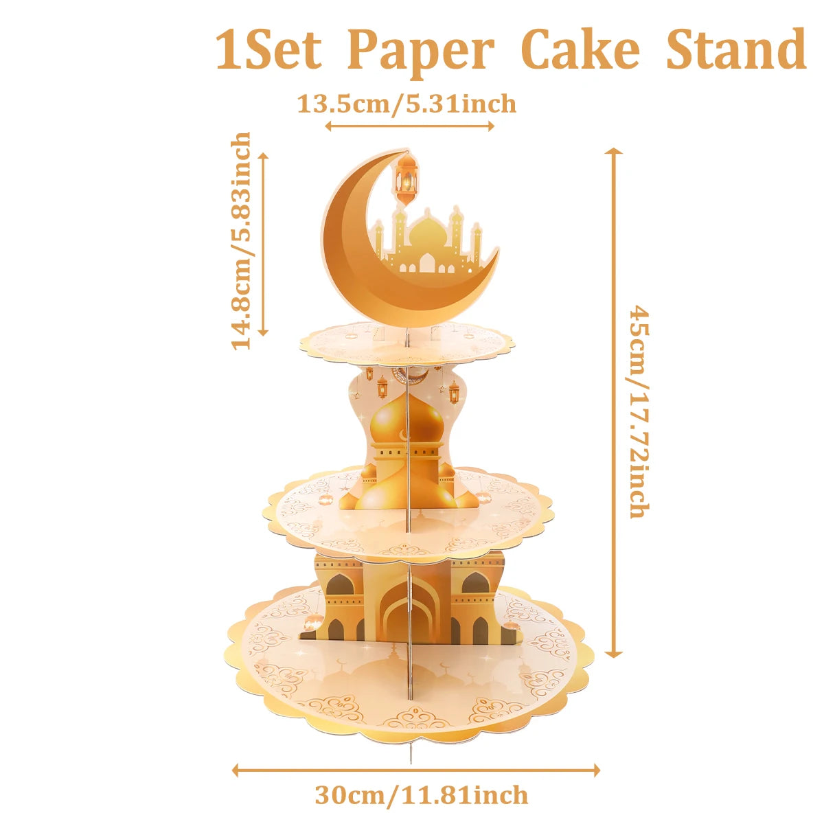 Support à Gâteau Ramadan & Eïd Moubarak 2025