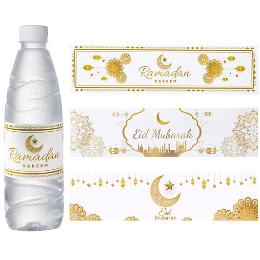 Autocollants Bouteille Ramadan et Eid Mubarak 2025