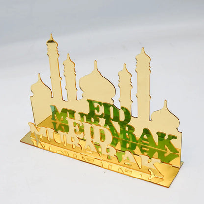 Ornements de Table Acrylique Ramdan & Eid Mubarak 2025