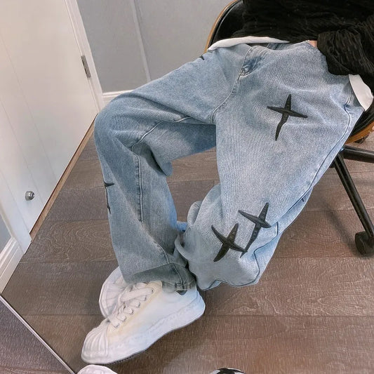 Jean Baggy Imprimé Homme - Style Streetwear 2023