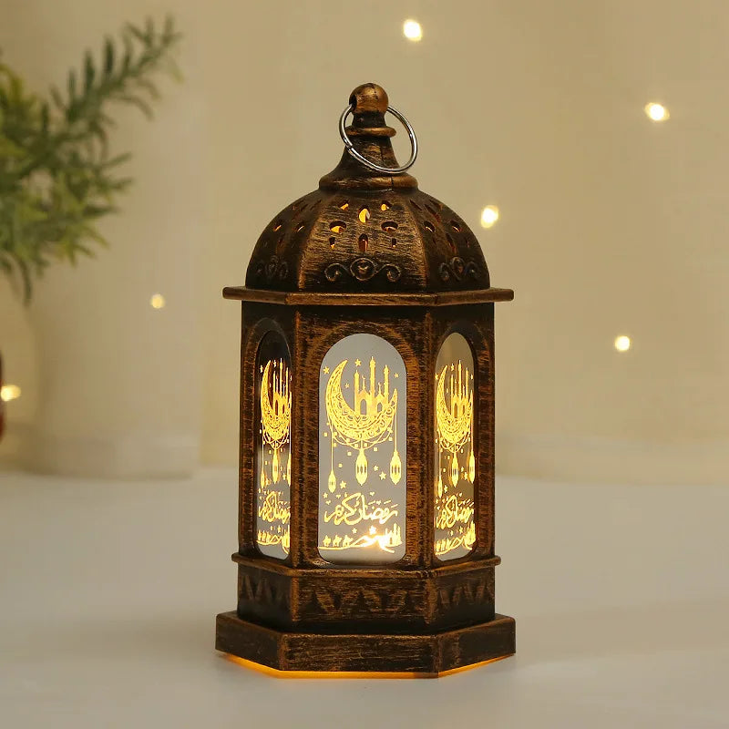 Bougeoir LED Étoile et Lune - Ramadan Kareem et Eid Mubarak