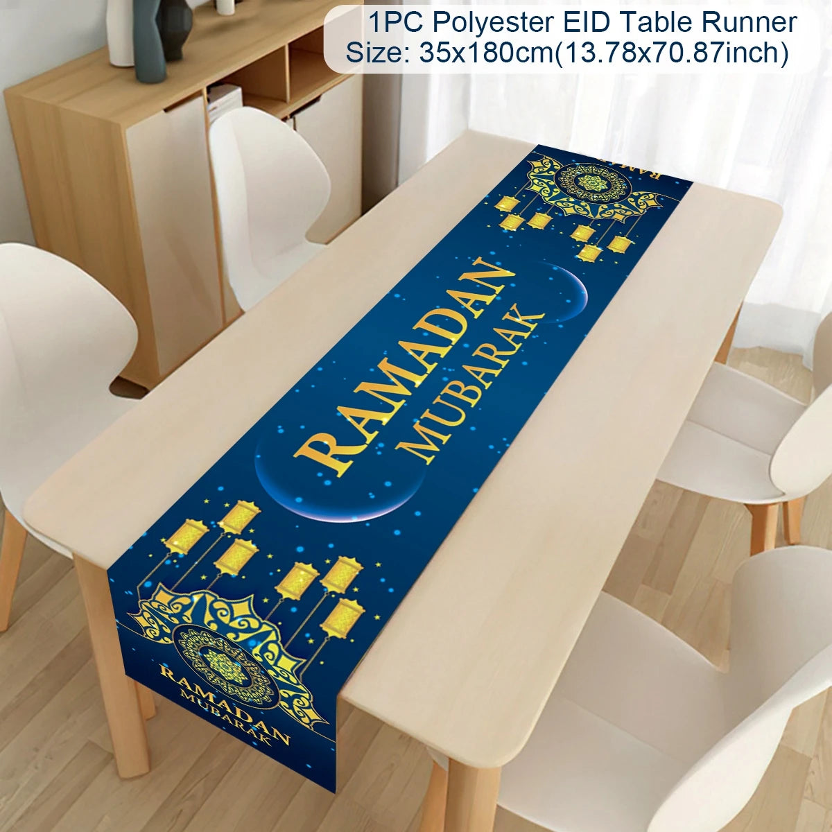 Chemin de Table Ramadan - Décoration EID Mubarak 2025