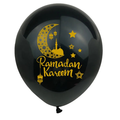 Ballons en Latex Ramadan Kareem et Eid Mubarak - 10 Pièces