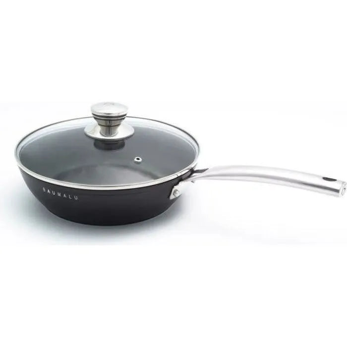 Sauteuse 28 cm + couvercle en verre  BLACK EDITION